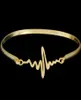 BC Customized Personal Mothers Bracelets Gold Color 316L Stainless Steel Heartbeat Bracelet for Women Gift Jewelry2724578