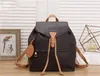 Designers Bag backpack MONTSOURIS elegant outdoor travelling Bag Handbag women High Quality leather Black buckle backpack satchel purse shoulder School bag