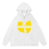 Men's Hoodies Sweatshirts Graphic Wu Gothic Y2K Zipper Up Hip Hop Hoodies Sweatshirt inner Fleece Harajuk High Street Mens Womens Streetwear Coat T240217