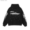 Men's Hoodies Sweatshirts Hellstar 2024 New Men Hoodies Couple Party Style Casual Hoodies Printed Pattern Warm Hip-Hop Classic style Black Color Q240217