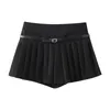 Spódnice 2024 Kobiet Plated Mini for Women High talia Krótka spódnica Kobieta Harajuku moda Y2K Streetwear Black