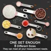 Measuring Tools Cups And Spoons Set Of 8Pcs Stainless Steel Handle Kitchen Gadgets For Cooking Baking
