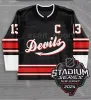 New Jersey Jack Hughes Devil 2024 Stadium Series Hockey Jersey Nico Hischier Dougie Hamilton Luke Hughes Dawson Mercer Ondrej Palat Jesper Bratt Luke Hughes Toffoli