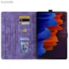 Tablet PC-hoesjes Tassen voor Samsung Galaxy Tab S7 FE 12,4 inch tablethoes Leuke Kat Bloem Funda voor Galaxy Tab S9 FE S7 S8+ A9 Plus 11 12,4 CoverL240217