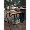 Camp Furniture Foldable Camping Table Outdoor Barbecue Aluminum Alloy Office Desk Computer Bed Portable Durable