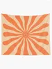 Tapestries Retro Sun Vintage 70s 2 Orange Tapestry Bedrooms Decorations Hanging Wall Carpet