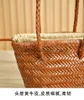 Shoulder Bags Top layer cowhide leather woven shoulder bag vintage genuine handmade vegetable basket travel beach toteH24217