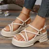 Sandals Women Summer Buckle Strap Solid Color Casual Open Toe Square Size 9 Womens Hiking With Arch Support