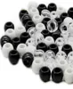 100 pçs dreadlock contas preto e branco cor cabelo grânulo para dreadlocks anéis de cabelo trança buraco micro anel jóias diy4919670
