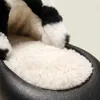 Slippers Removable Liner Plush Closed Toe Non Slip Slip-on House Shoes Waterproof Fluffy Preppy For Autumn Winter