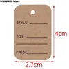 Labels Tags 100pcs Kraft Paper Tags Paper Tag Head Label Festival Note DIY Blank Price Hang Tag Birthday Wedding Party Paper Cards Gift Tag Q240217