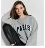 Women's Hoodies Spring Top AB Classic Letter Applique Embroidered Embroidery With Velvet Inside Loose Hoodie Base