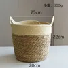 Natural Storage Basket Creative Seagrass Rattan Straw Wicker Folding Flower Pot Baskets Garden Planter Tvättleverantör 240223