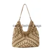 Shoulder Bags Summer Women Weave straw Tote Bag 2023 New In Travel Big Beach Handmade Lady High-capacity HandbagH24217