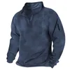 Hoodies masculinos cor sólida solto casual moda gola meio zip moletom sem capuz para roupas masculinas ropa hombre