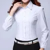 Mode chemise formelle femmes vêtements chemisier mince à manches longues chemisier blanc élégant OL bureau dames vêtements de travail hauts grande taille 5XL 240202