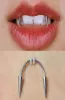 1 PC Punk Grills Dentaires Dracula Septum Piercing Dent De Tigre Clou En Acier Inoxydable C Rod Lèvre Anneau Zomibe Vampire Dents Décoration4461783