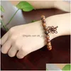 Perlé à la main 6mm 8mm bois tressé perles bracelet pour femmes hommes boho ethnique élastique prier mode bijoux livraison directe juif dhgarden dhvgm