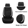 Housses de siège de voiture AUTO PLUS cuir artificiel avec feuille de PVC brillant 3 accessoires de fermeture à glissière protecteur de coussin intérieur