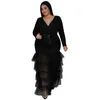 Wmstar Plus Size Only Skirts Women's Clothing Denim Maxi With Mesh Patchwork Sexy Medium Stretch Wholesale Drop 240131