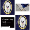 Banner Flags Blue Us Navy Crest Seal Emblem Flag 3Ft X 5Ft Polyester Banner Flying 150 90Cm Custom Outdoor Af394209110 Drop Delivery H Dhtlc