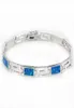 SZ0003 Semplici bracciali opale blu per uomo donna elegante braccialetto a catena modello classico stile UE per regalo del partito 2103109295154
