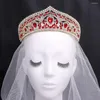 Hårklipp lyxig bröllop krona diadem tillbehör brud tiaras kristall strass blad hårband fest flicka glänsande charm smycken