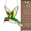 Decorações de jardim beija-flor suncatchers vitrais suncatcher ornamentos forma realista estátua acessórios para sala estar árvore