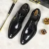 Sukiej butów luksusowy Oxford Fashion Hase Włoski skóra formalny czarny brązowy koronkowy buty biura ślubne