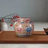 Storage Bottles Ginger Jar Chinese Style 1000ml Rich Colors Multi Purpose Classical Decorative Tea Container For Home Gift Office