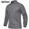 TACVASEN Con tasche con cerniera Magliette da lavoro tattiche Magliette da uomo a maniche lunghe premium Polo Magliette casual da golf Magliette sportive Top 240123