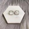 Elegant Earring Stud For Lady Vintage Charm Letter Earrings With Box Sets For Wedding Party Date
