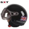 Hełmy motocyklowe Four Seasons Scooter Vintage Helmet Half Face Cafe Racer Motocross Racing Casco Moto Man Women Casque