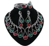 Ensemble de bijoux de Costume africain de mariage nigérian, collier de dubaï, Bracelet, boucle d'oreille, bague pour femmes, bijoux de fête sets5576387