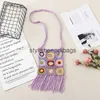 Shoulder Bags Bohemian Crochet Tassel Granny Square Tote Bag Designer Hollow Knitted Casual Summer Beach Crossbody 2022 SacH24217