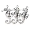5pcslot 59mm x 30mm Large Seahorse Charms Antique Silver Tone horse for women men handmade craft necklace pendant jewelry6230411