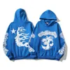 ضباب الشارع High Street Water Do Old Heavy Head Print Disual Hoodie Hodie 0217