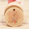 Etykiety Tagi 100pcs Tag 100string White /Kraft Paper Gift Hang Tag 3cm Circle Kształt 300G Mzygnał Etykiety Tag