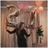 Party Decoration Figures Happy Birthday Party Decorations Kid Toy Baloon 32 Inch Digital Foil Balloons Air Helium Number Balloon Drop DHWHG