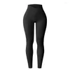 Calças femininas slim fit cintura alta nádega levantamento leggings para mulheres padrão com nervuras cor sólida longa fitness sem costura calças de yoga