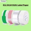 Etykiety Tagi D11 D110 D101 Lable Stake Label Paper White Waterproof Niiimbot Etykieta Kolor Tranentna cena Q240217