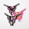 Calcinha feminina diamante briefs mulheres cetim renda tangas impressas sexy cintura baixa sem costura bikini roupa interior europeia e americana