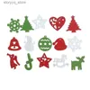Etiketter Taggar Jul trä Ornament skivor Trä Xmas Tree Angel Bell Bell Diy Wood -knapp Noel Navidad Natal Nyårsparti Leveranser 50st Mix Q240217