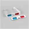 3D-Brille, Papier, Rot, Blau, Cyan, Karte, Anaglyphe, bietet ein Gefühl der Realität, Film, DVD, Drop-Lieferung, Elektronik, Startseite, O Dhpuz