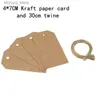 Etiketten Tags 50 STKS DIY Kraftpapier Tags Etiket Papier Prijskaartje Naam Vintage Bruiloft Hangende Tag Wrap Cadeaupapier Blanco Etiket Ambachten Q240217