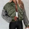 Kurtki damskie Autumn Casual High Street krótka cekina odzieży odzież Patchwork zamek błyskawiczny luźna kurtka vintage kobiety o szyi baseball z długim rękawem