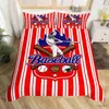 Bedding sets Baseball King Queen Duvet Cover Colorful Gradient Bedding Set Ball Sport Game Quilt Cover Rainbow Soft Polyester Comforter Cover