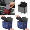 Car Organizer Air Outlet Storage Box Vent Pocket Big Space With Clip And Fixed Hook Strong Load Rhinestones Drop Delivery Mobiles Mo Dhp3G