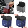 Organisateur de voiture Boîte de rangement de sortie d'air Poche d'aération Grand espace avec clip et crochet fixe Forte charge Strass Drop Livraison Mobiles Mo Dhp3G