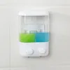 Flytande tvåldispenser topbathy väggmontering dusch pump dubbel påfyllningsbar sugkopp schampo